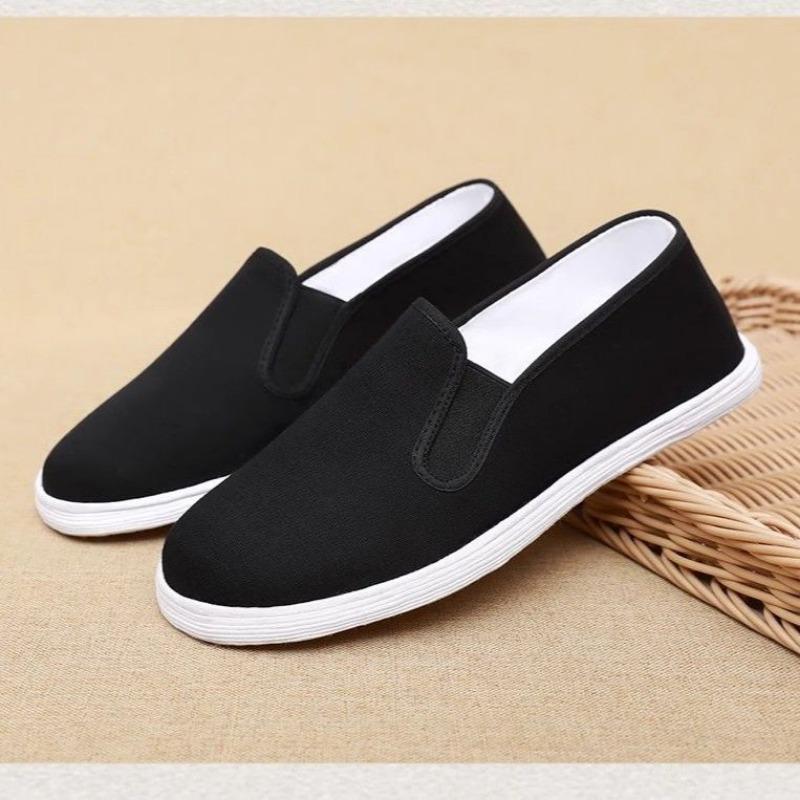 Old Beijing cloth sole shoes men's handmade lasagna pure cloth shoes deodorant breathable middle and old casual shoes dad shoes