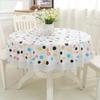 2 Meter Lace Edge Circular Coffee Table Mat PVC Circular Tablecloth Waterproof Anti Scald Anti Oil Wash Free Cloth