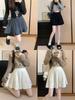 High-Waisted Korean-Style Pleated Knit Skirt for Women - Winter Fashion, Versatile and Short