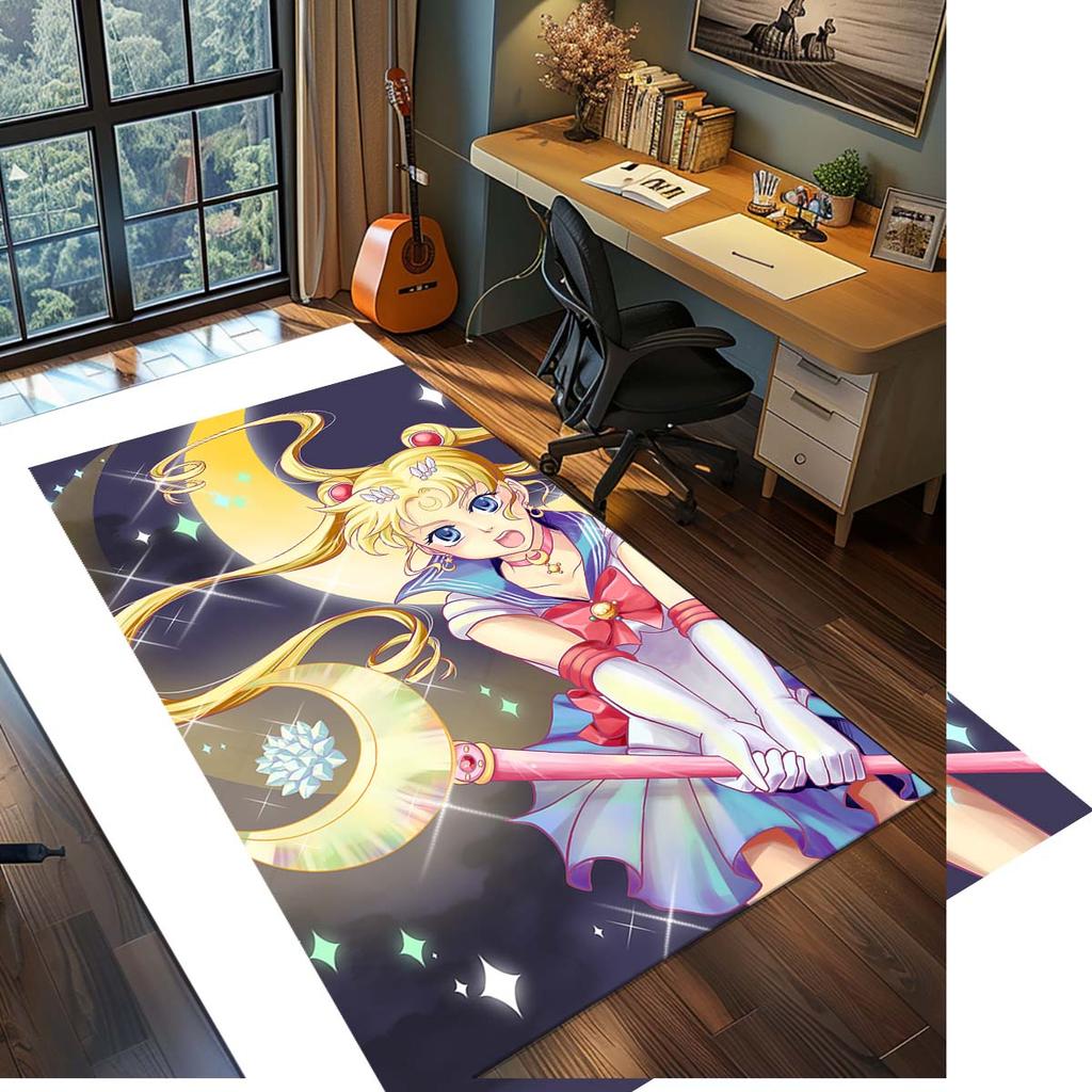 Sailor Moon Anime Teppich Großer Teppich Rutschfeste Waschbare Fußmatte Gamer Zimmer Schlafzimmer Heimdekoration -QJY