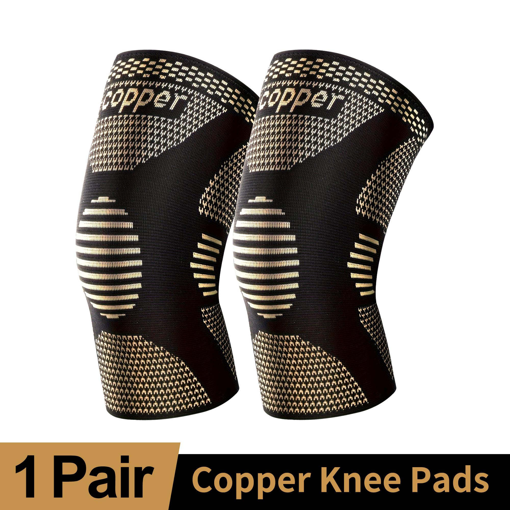 1-Pack Copper Ion Knee Brace Breathable Non-Slip for Basketball Running Fitness Sports Knee Support M