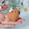 Cute Chubby Capybara Gray Fish Beginner Material Kit Wool Felt Handmade Diy Doll Plush Toys Desktop Decorations