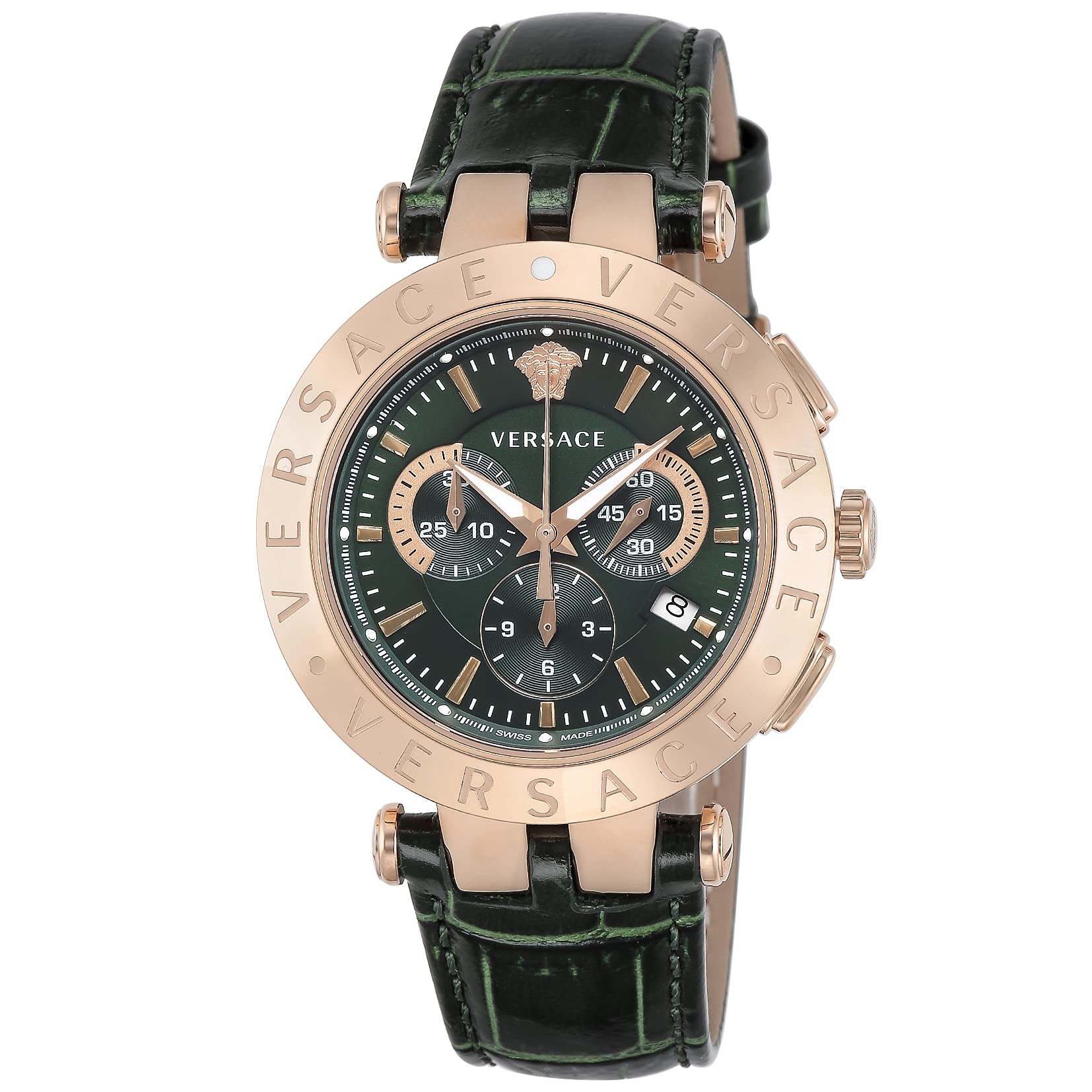 

Watch CHRONO Green Dial Quartz Daily Waterproof Sapphire Glass 42mm VERQ00420 Green [VERSACE] V-RACE Men s [Item] зелений