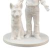 3D Printed Man with Dog Figurines, Interactive Dog Memorial Gifts for Dog Lovers, Man and Dog Statue, Minimalist Puppy & Owner Decorative Arts for