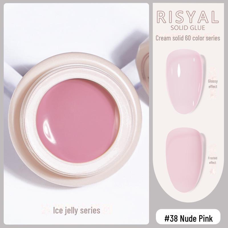 

Лак для ногтей Ice-Clear Solid Cat s Eye - Гладкий кремовый цветной клей null телесный/розовый