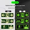 Fluorescent Fire Exit Sign - Self-Adhesive, No Wiring