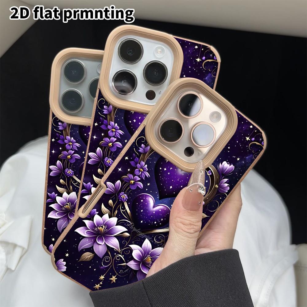 Phone Case: 2D Flat Lambskin Suitable for iPhone 18, 17, 16, 15, 14, 13Pro Protective Cases, Sparkling Butterfly, Christmas and Halloween Gifts ...