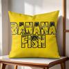 Hot Anime BBanana Fish Cushion Cover Natural Linen Organic Fabric DoubleSided Printing Couch Pillow Covers Home Decor