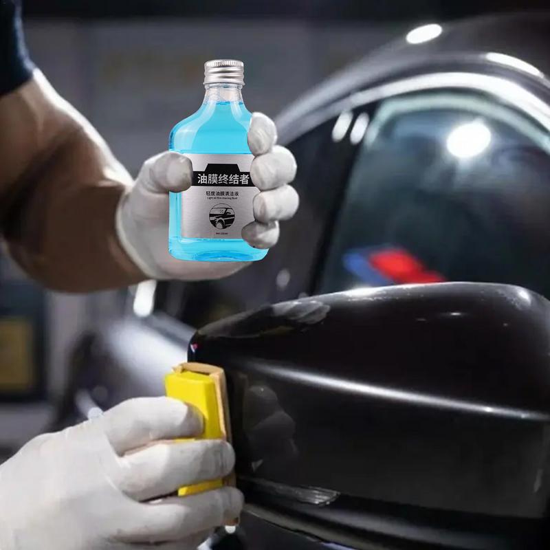 Car Glass Oil Window Cleaner 150ML Auto Glass Oil Film Remover Car Window Cleaner Water Stains Remover Auto Glass Polish & Oil