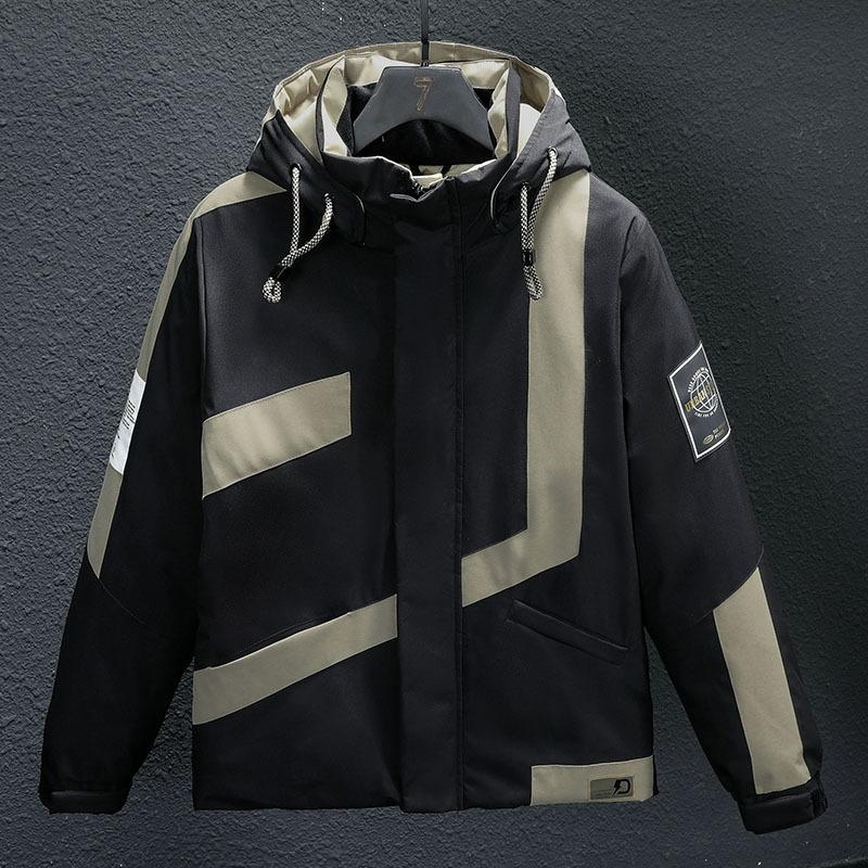 

Winter casual men s padded jacket padded clothes trendy casual jacket padded clothes thickened couple clothes casual men s padded clothes men M чёрный