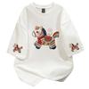 Milk Silk, Horse New Fun Color Pony Imitation Embroidery Printed Short-sleeved T-shirt Men's and Women's Loose and Versatile Top