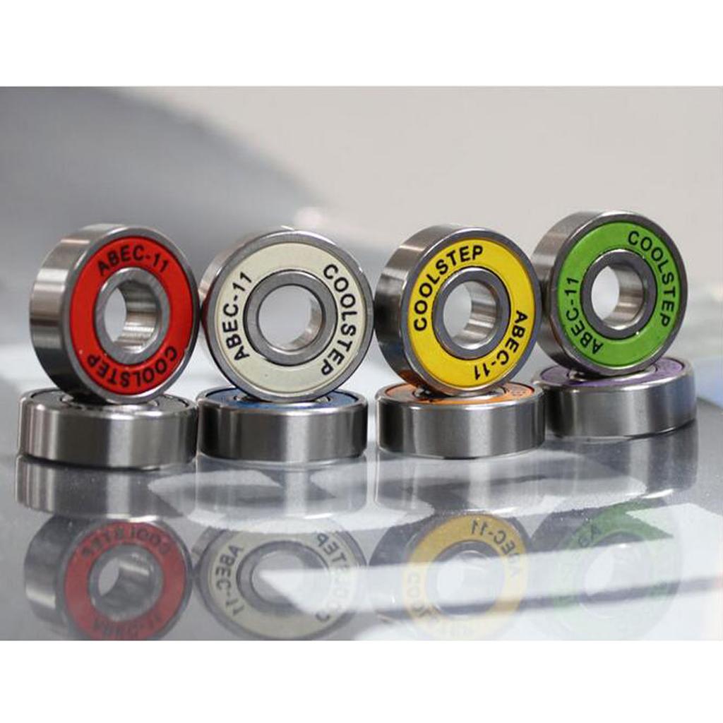 High Speed Skate Board Bearings Removable Rubber Shield Steel ABEC-11 for Inline and Roller Skates