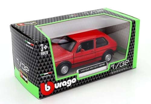 Bburago Volkswagen Golf MKI GTi 1979 (Red) 1/32 Scale Diecast Model Car