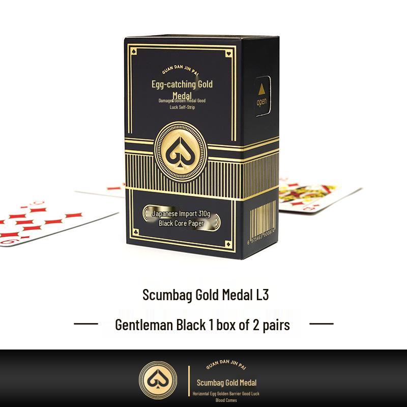 Gold Medal L3 Guandan Premium Playing Cards - 2 Decks, Japanese Imported, 310 Black Core, 60 x 97mm