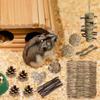 Innocuity Animal Chew Toy Suit Small Animal Playing Toy Pet Teeth Grinding Toy for Hamsters and Birds