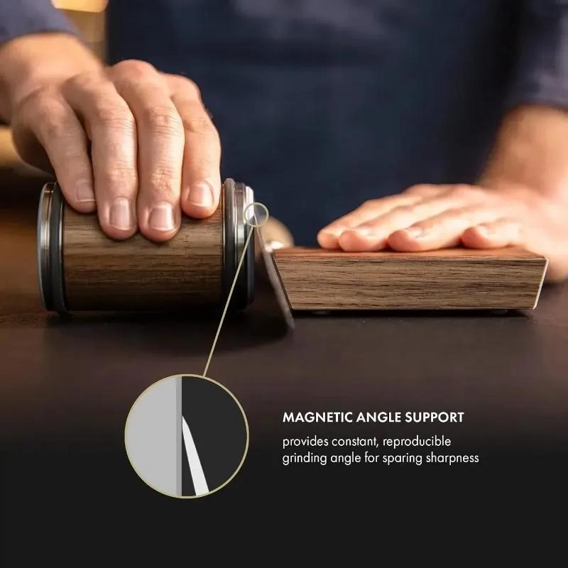 

Система заточки ножей Rolling Knife Sharpener System – Регулируемая заточка 15° и 20° для кухонных ножей – Полный комплект заточки ножей M чёрный
