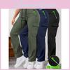 Retro Streetwear Cargo Pants For Women With Polyester Fabric And Large Pockets