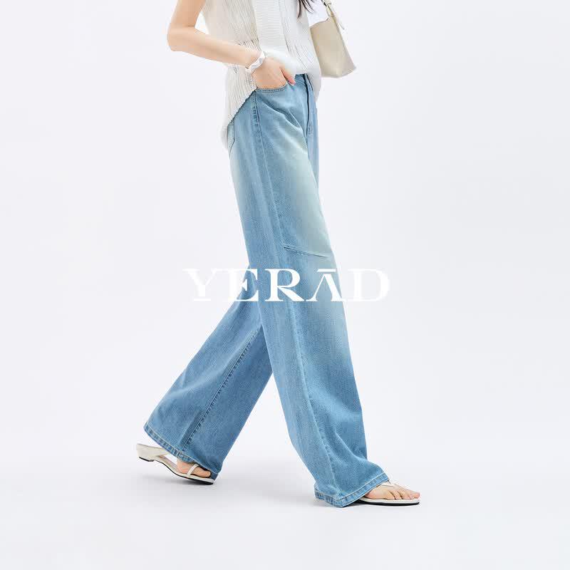 YERAD Women s Straight-Leg Mint Denim Jeans 28