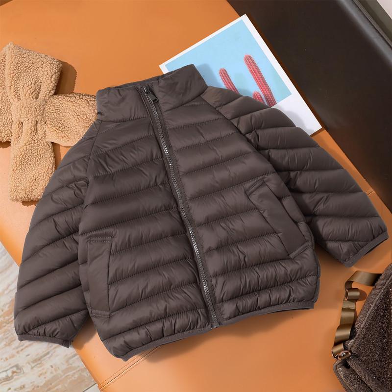 Leichter Kinderparka mit Stehkragen, wattiert, Unisex für Jungen und Mädchen, Herbst Winter Oberbekleidung
