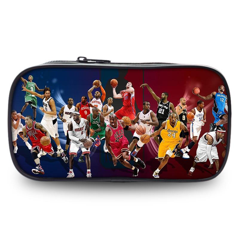 Trousse NBA Allstar Sac de Rangement Grande Capacité en Nylon pour Étudiants et Usage de Bureau