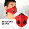   Warm Anti Dust Pollution Dustproof Filter Half Face Mask for Outdoor Cycling(Red)