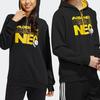 Adidas Neo Letter Print Casual Hoodie Unisex Tops Black HD7096