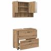 Bathroom Furniture Set 2 Pieces Artisan Oak 76.5 X 35 X 64 Cm