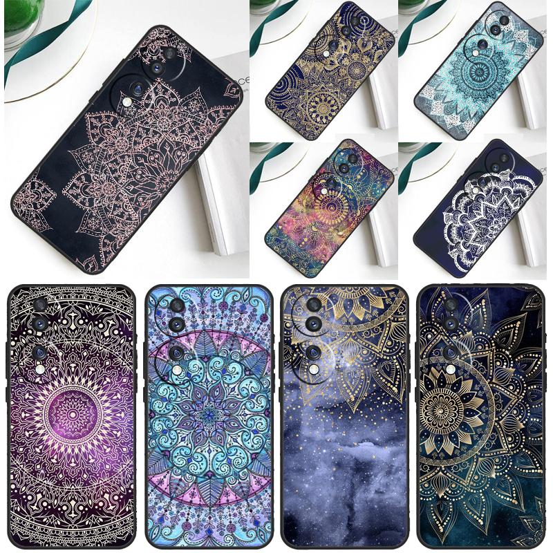 Mandala Flower Case For Honor Magic 7 5 6 Lite Honor 200 Pro 50 70 90 Lite X9a X8a X8 X9 X8b X9c X9b Cover
