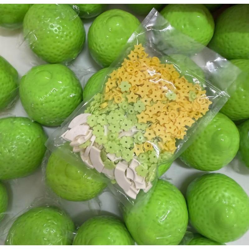 Handmade Color Changing Lemon Stress Ball With Crispy Sound, Building Blocks Filled Sensory Squeeze Decompression Toy For Adults