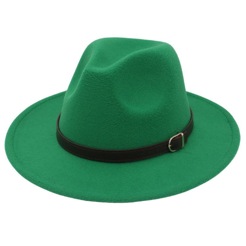 European And American Style Small Belt Top Hat Model Wears And Takes Pictures, Big-Brimmed Jazz Hat Modifies Face Shape, Ethnic Style Men'S And