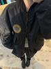 Unisex Autumn/Winter Embroidered Letter Cotton Baseball Jacket - Trendy, Loose, Thickened Outerwear