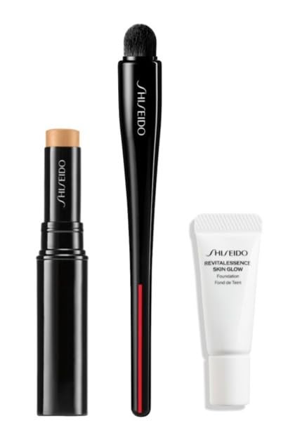

Набор консилеров SHISEIDO Makeup Synchro Skin Radiant Lifting Concealer 203 Light Кисть для консилера TSUTSU FUDE Эссенция-основа для сияния кожи Специальный размер