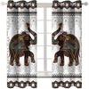 2pcs Boho Curtains, Indian Bohemian Hippie Window Drapes Mandala Animal Elephant Print Pattern Bore Room Decor Curtains.