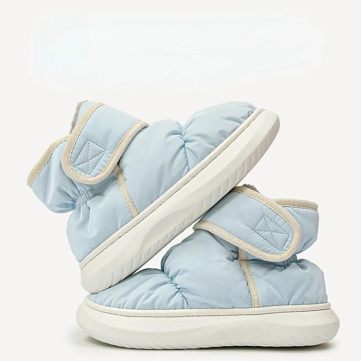 

Модные Зимние Теплые Утолщенные Плюшевые Водонепроницаемые Снежные Ботинки Женские Нескользящая Толстая Подошва Хлопковая Подкладка Ботильоны Уличная Женская Обувь 2024 44-45(fit 43-44) синий