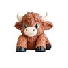 Yousheng Cute Highland Cow Figurine Mini Cow Screen Topper Ornament 3D Printed Farmhouse Animal Computer Monitor TV Planter Decor for Cow Lovers Gifts
