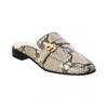 Ferragamo Mavira Snake Embossed Leather Mule White