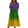Women's Casual Fashion Printed O-neck Dress