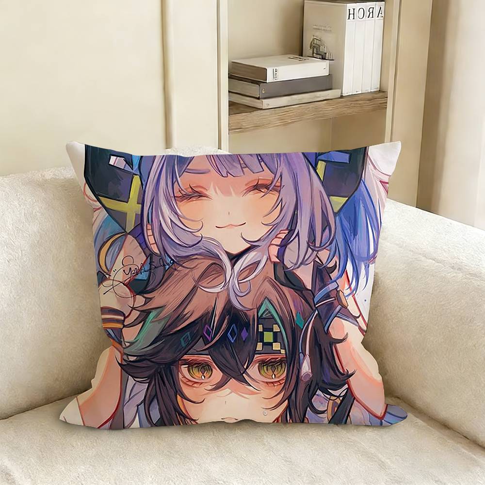 GGenshin IImpact KKinich MMualani Pillow Cover Sofa Cushion Cover Home Room Decoration Children Gift