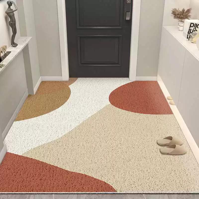 Washable  PVC Door Mat Non-Slip Dirt Resistant Extra Large Entrance Rug for Hallway Home Decor