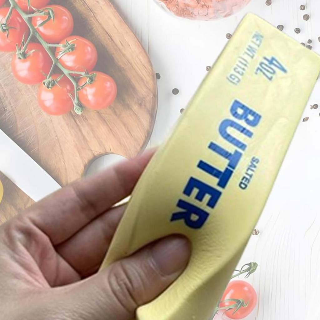 Slow Rising Toy Butter Stick Slow Rise Squeeze Toys Realistic Sticky Butter Soft Fake Food Scented Stress Release Toys for Kids