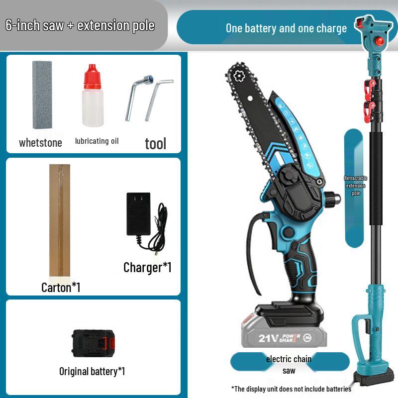 Rechargeable Telescopic Electric Pruning Chainsaw and Handheld Garden Shears