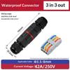 1/3Pcs Wire Connector Ip68 Waterproof Cable Connector Quick Connection 2 In 2 Out 2/3 Pin Electrical Terminal Adapter