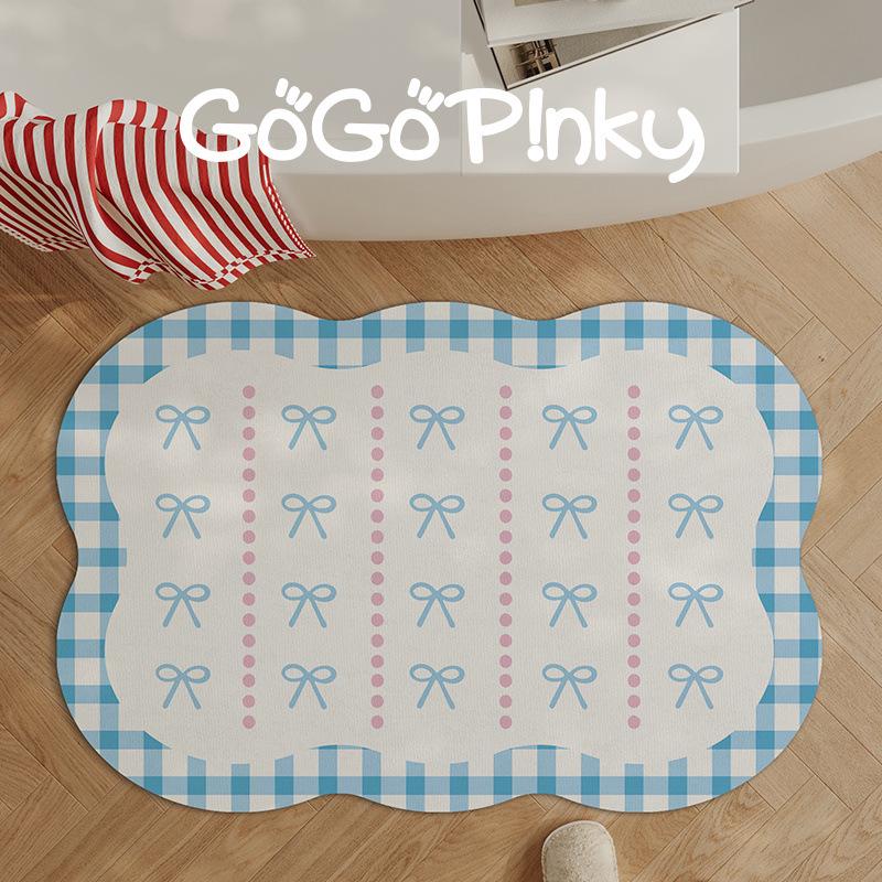 Cute Cartoon Anti-Slip Diatom Mud Bathroom Mat - Water Absorbent Foot Pad for Toilet Door