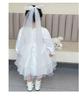 White Tulle Dress for Girls, Ages 2-7 - Spring/Autumn Flower Girl Dress