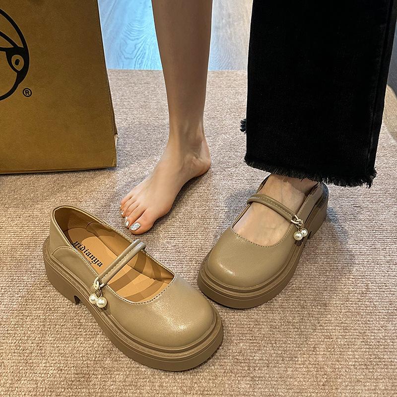 French Mary Jane Small Leather Shoes Women's 2025 New Summer with Skirt Shoes Women's Single Shoes Gentle Wind Evening Shoes