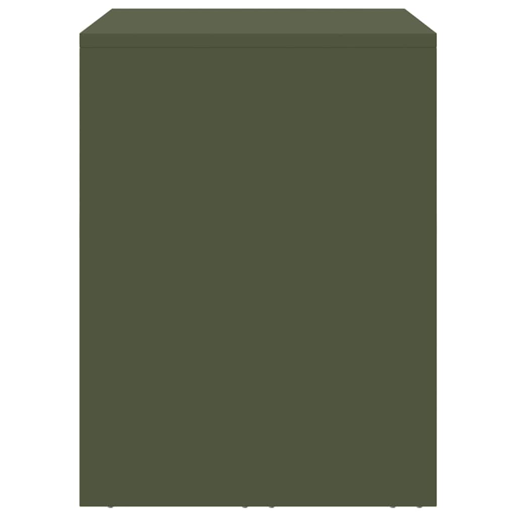 Wall Mounted Garage Cabinet with Gas Spring Door Olive Green