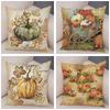 Home Decor Fall Harvest & Blessings Pattern Pillow Covers Pattern Cushion Cover Suitable for Sofa Bedroom Car Pillow Cover