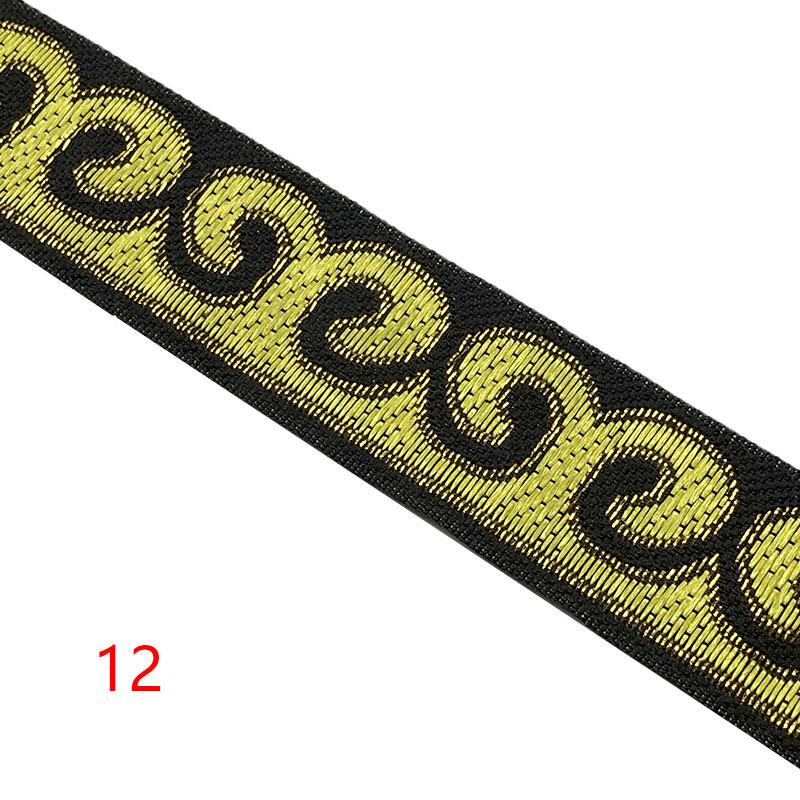 Diy handgefertigte Materialien 1 Streifen 7 Meter 2,5 cm Stickerei Ethnische Spitze Computer Jacquard Vorhang Heimtextilien Kleidung Spitzenzubehör