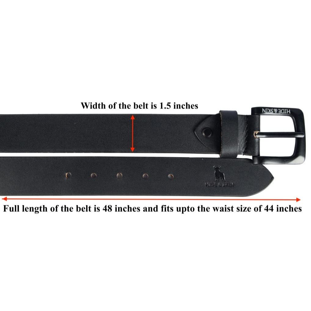 Full Grain Genuine Leather Belt for Men | Belt for men leather | Casual Belt | Jeans Belt |Adjustable Free size fits 28-40 inches | Gift Box included
