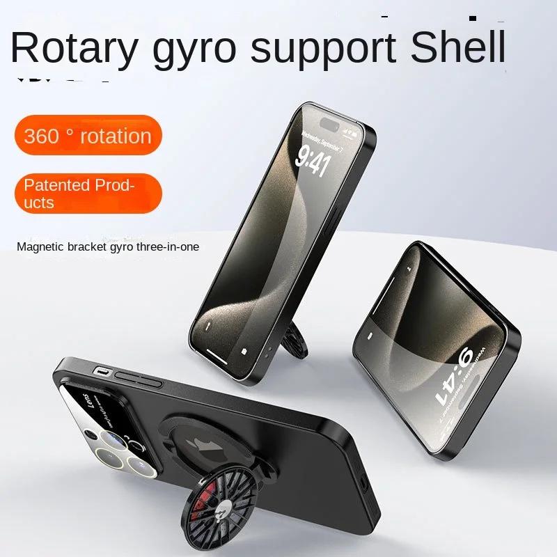 Multi-functional Magnetic Phone Case with 3-in-1 Gyroscope and 360° Rotation for Fidgeting and Stress Relief 15 Pro Max Case